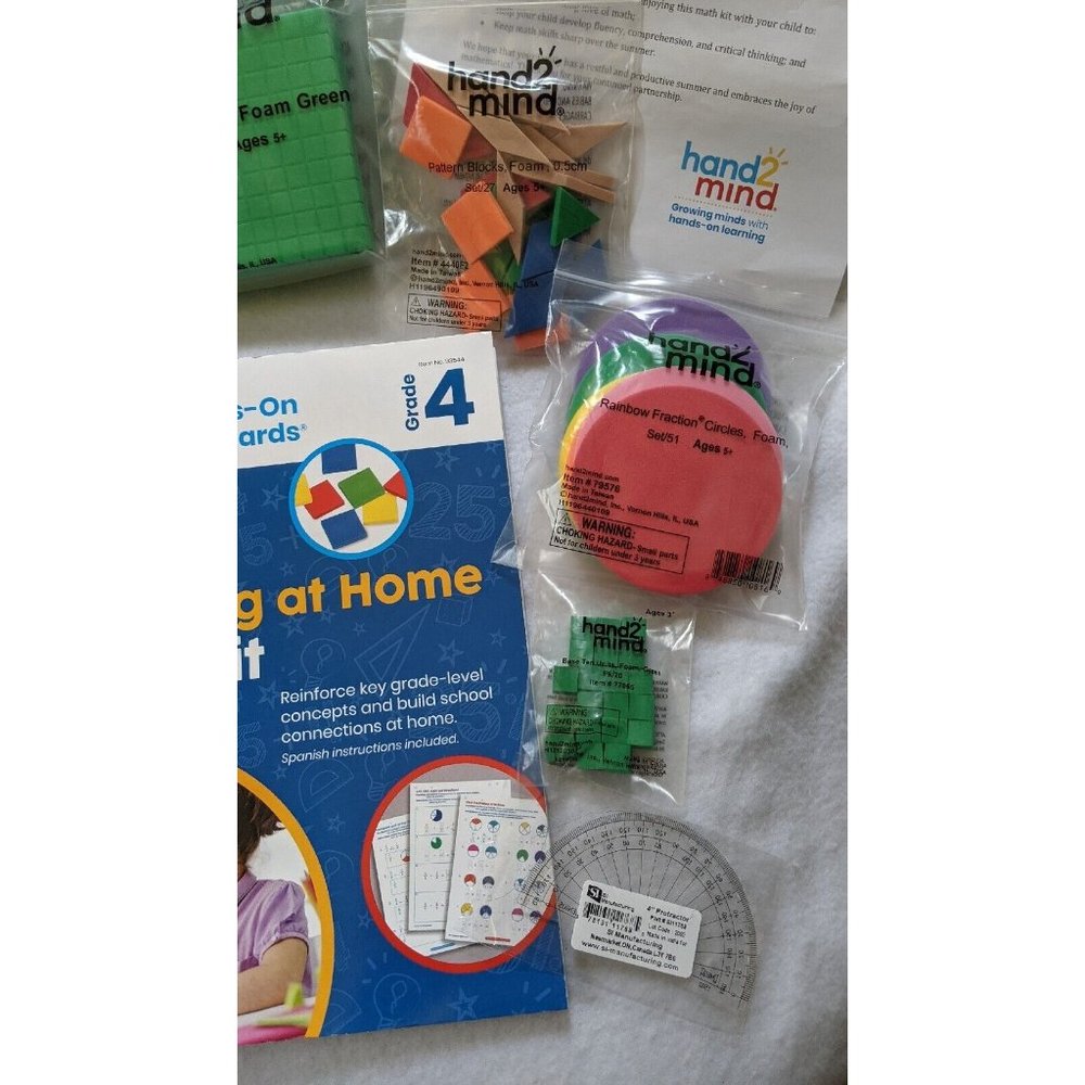 Hand2mind Math foam base classroom set 200 pc learning class 4th Grade Book - Picture 5 of 6